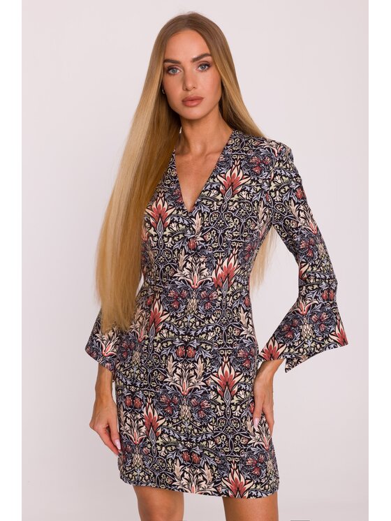 Made of Emotion Made of Emotion Sukienka letnia M877 Czarny Modern Fit