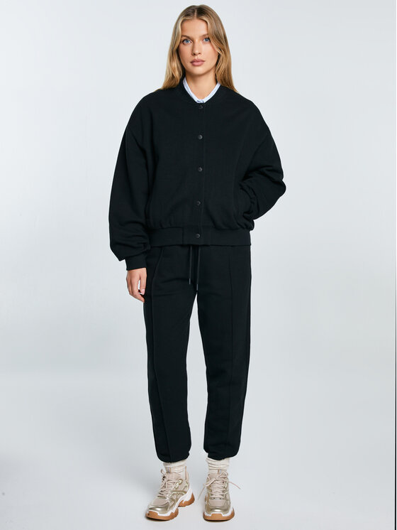 BIG STAR BIG STAR Bluza PIXELINA Czarny Basic Fit