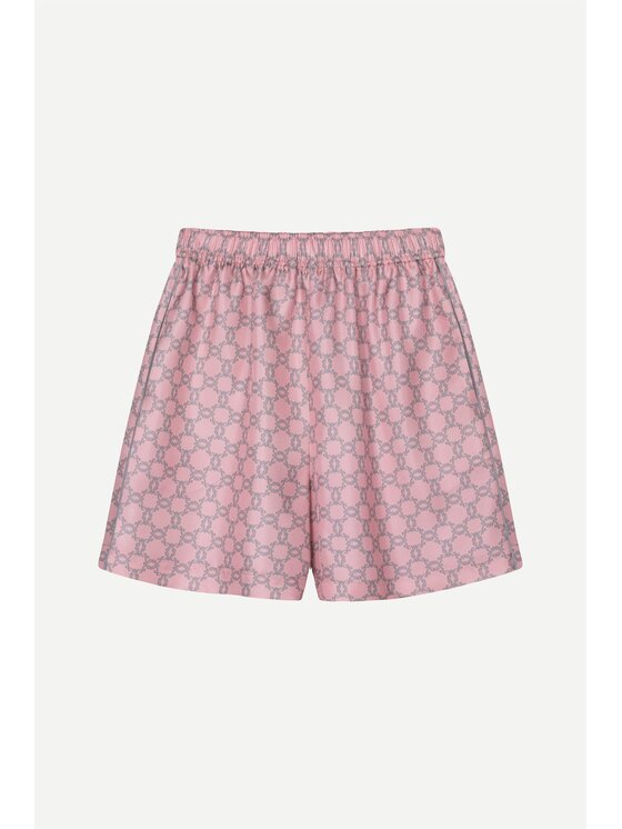 MARI PRETI MARI PRETI Spodnie materiałowe MONOGRAM M Różowy Regular Fit