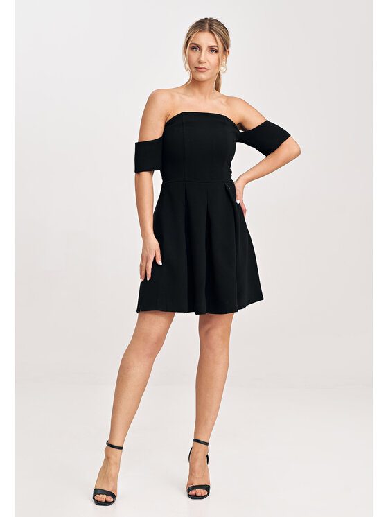 FIGL FIGL Koktejlové šaty M1026 Čierna Regular Fit