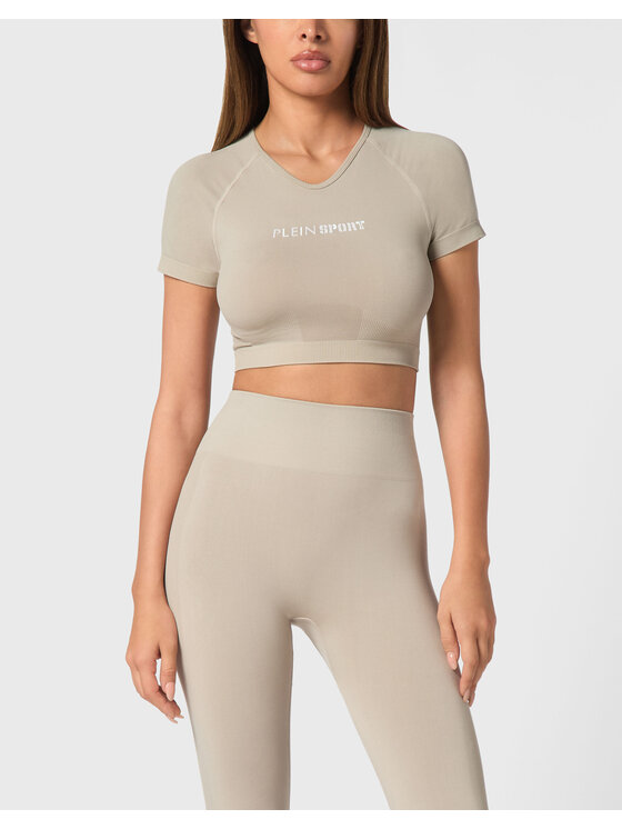 Plein Sport Plein Sport T-Shirt 22149 Szary Regular Fit