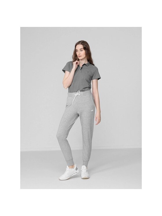 4F 4F Polo H4Z22TSD356-24M Szary Slim Fit