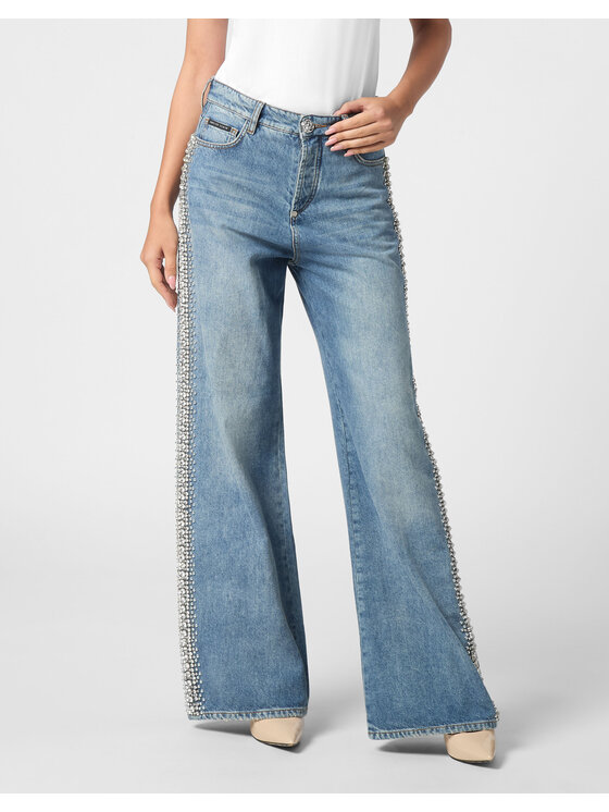 PHILIPP PLEIN PHILIPP PLEIN Jeansy 21125 Błękitny Skater Fit