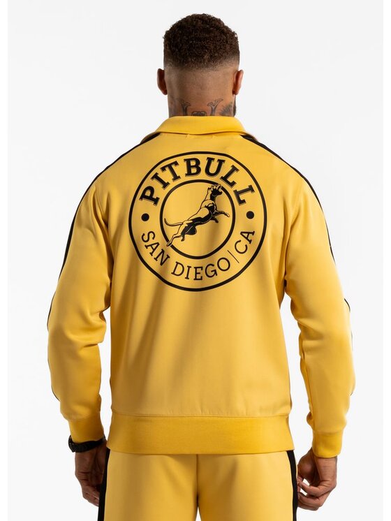 PITBULL PITBULL Bluza Bluza męska rozpinana Oldschool SAN DIEGO CA S Żółty Regular Fit