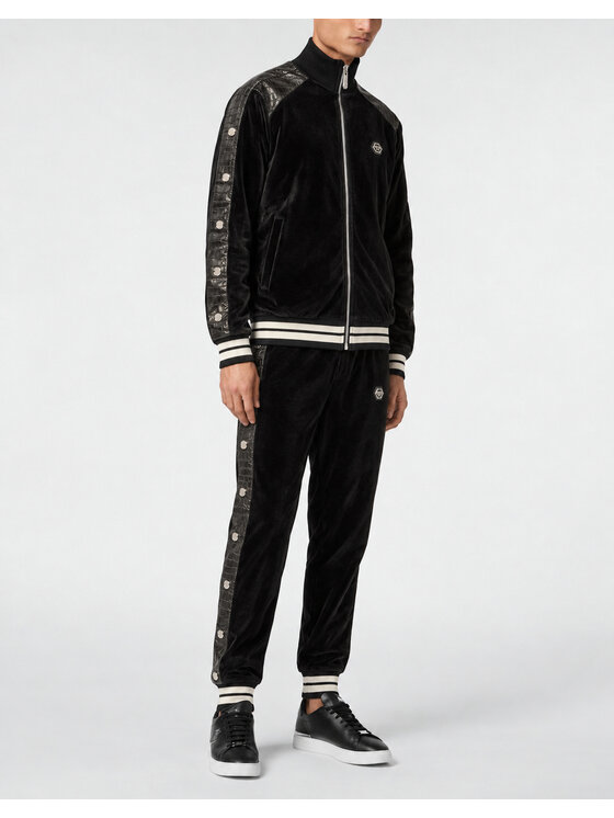 PHILIPP PLEIN PHILIPP PLEIN Bežecká bunda 32080 Čierna Jegging Fit