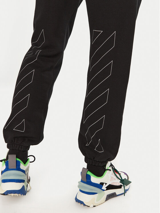 Off-White Off-White Sportinės kelnės OMCH030F20FLE0011001 Juoda Regular Fit