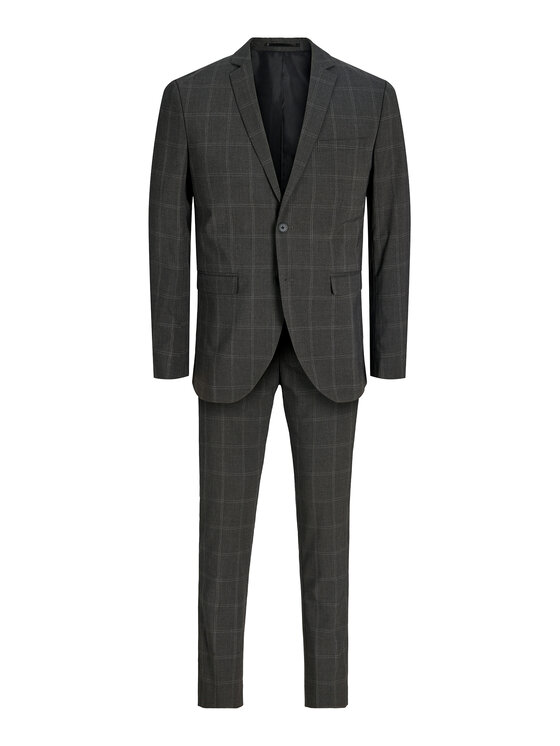 Jack & Jones Jack & Jones Oblek Franco 12183530 Šedá Super Slim Fit