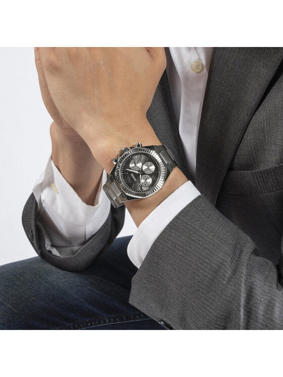 Guess Guess Hodinky GW0703G1 Stříbrná
