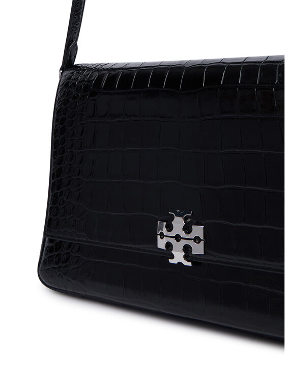 Tory Burch Tory Burch Torebka Charlie Embossed Croc Shoulder Bag 183354 Czarny