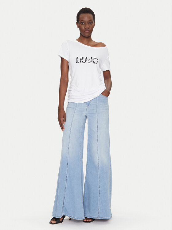 Liu Jo Beachwear Liu Jo Beachwear T-Shirt VA5156 JS360 Biały Regular Fit