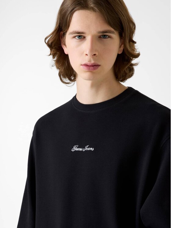 Guess Jeans Guess Jeans T-Shirt 180378 Černá Classic Fit