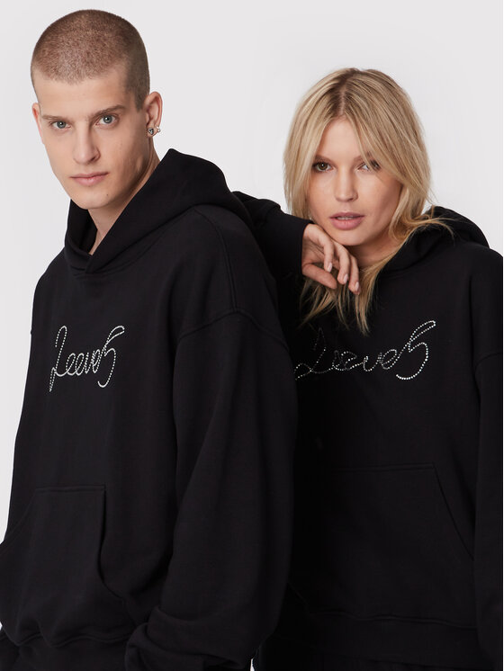 2005 2005 Mikina Unisex 2005 X Leeves „2eeve5” Čierna Relaxed Fit
