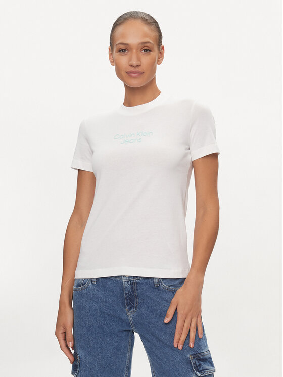 Calvin Klein Jeans Calvin Klein Jeans T-shirt Institutional J20J223222 Bijela Regular Fit