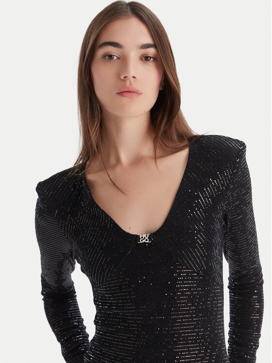 HUGO HUGO Боді Dammery 50546238 Чорний Slim Fit