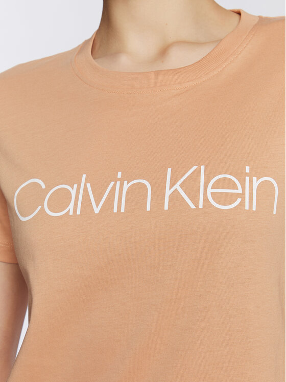 Calvin Klein Calvin Klein T-Shirt Core Logo K20K202142 Beżowy Regular Fit