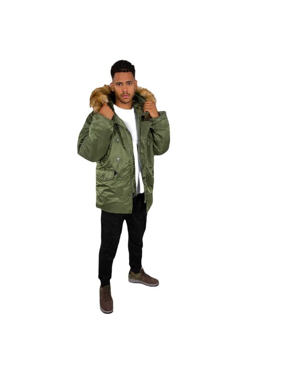 Alpha Industries Alpha Industries Kurtka zimowa AI.100106-01 Zielony Parka Fit