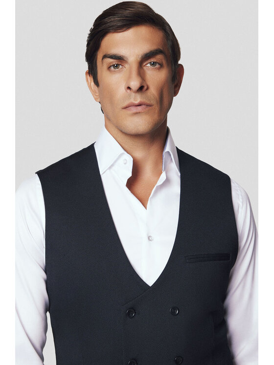 Lancerto Lancerto Kamizelka Cuneo KA131224000001 Czarny Slim Fit