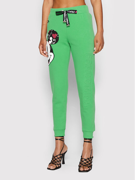 Fracomina Pantaloni trening DISNEY FD22SV2051F409N5 Verde Regular Fit