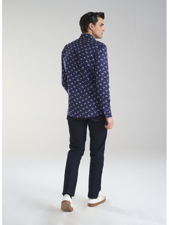 Pako Lorente Pako Lorente Koszula P24SF-1X-013 Granatowy Slim Fit