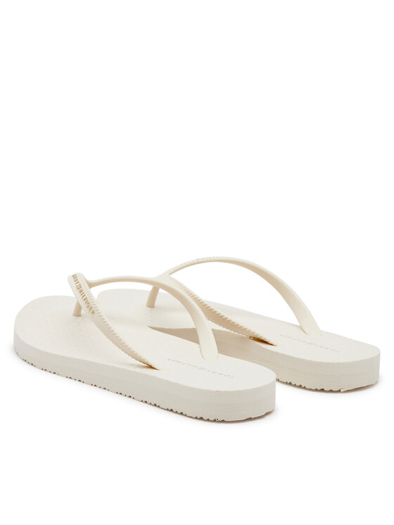 Tommy Hilfiger Tommy Hilfiger Žabky Hilfiger Strap Beach Sandal FW0FW08736 Écru