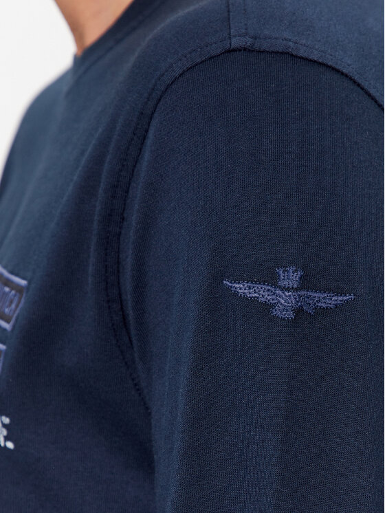 Aeronautica Militare Aeronautica Militare Majica dugih rukava 232TS2127J584 Tamnoplava Regular Fit