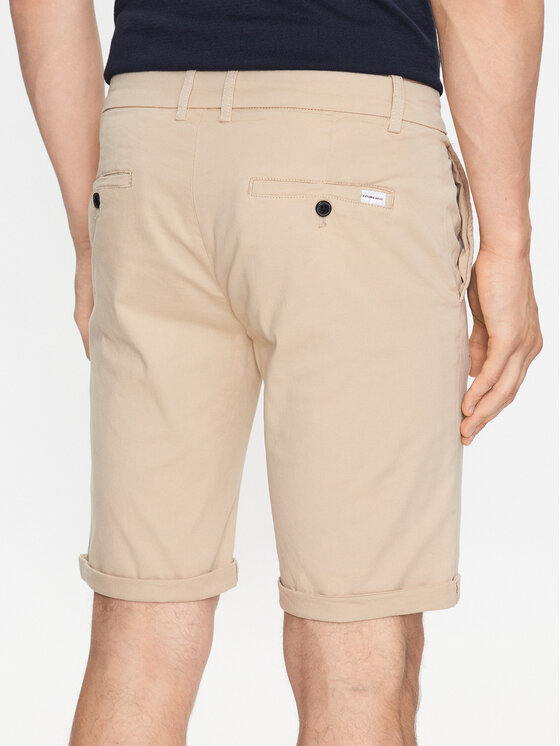Lindbergh Lindbergh Medžiaginiai šortai 30-505044 Smėlio Slim Fit