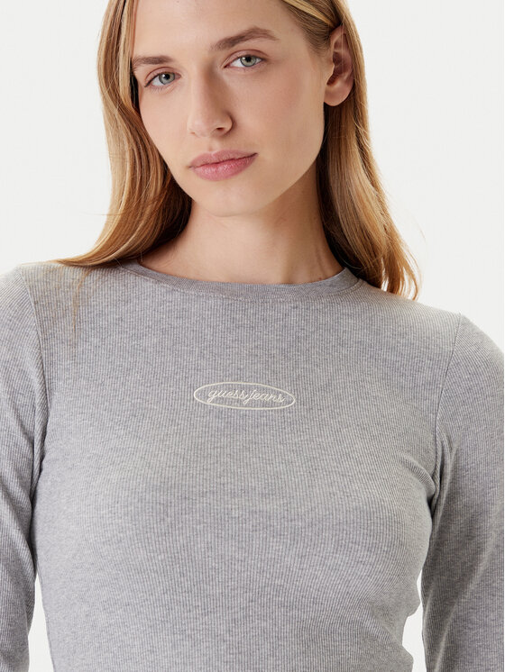 Guess Jeans Guess Jeans Blusa W5YP38 KA0H1 Grigio Slim Fit