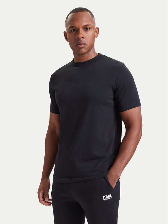 KARL LAGERFELD KARL LAGERFELD Tričko 755040 564235 Tmavomodrá Regular Fit