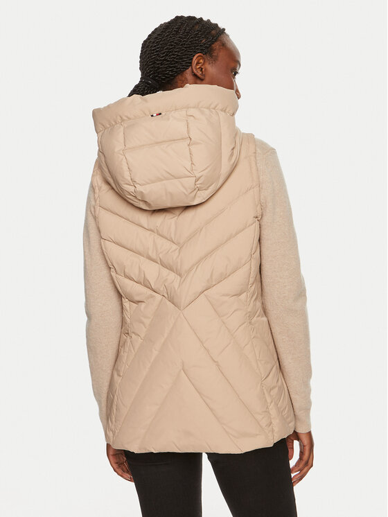 Tommy Hilfiger Tommy Hilfiger Varrukateta jakk Chevron WW0WW42624 Beež Regular Fit