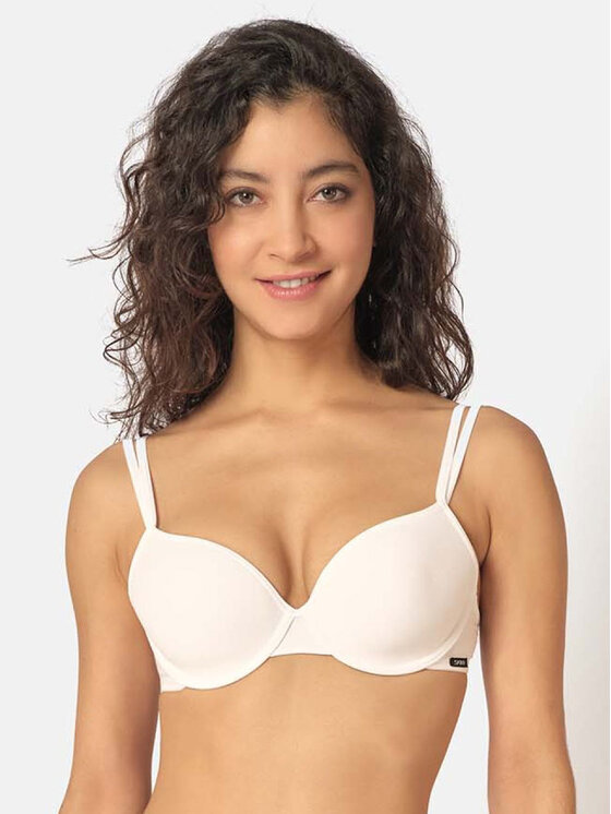 Skiny Skiny Biustonosz z fiszbiną 82415 Biały