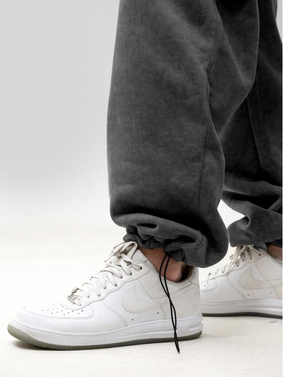 Jigga Wear Jigga Wear Spodnie dresowe Szerokie luźne 132136 Szary Baggy Fit