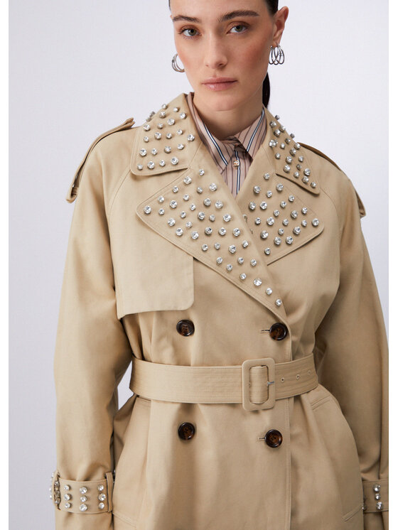 Liu Jo Liu Jo Trench CA6003T521AP9574 Beige Loose Fit