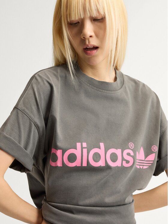 adidas Originals adidas Originals T-Shirt 173264 Szary ciemny Regular Fit
