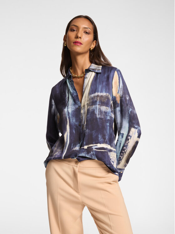 Elena Mirò Elena Mirò Camicia 5164P100229N043 Blu Regular Fit