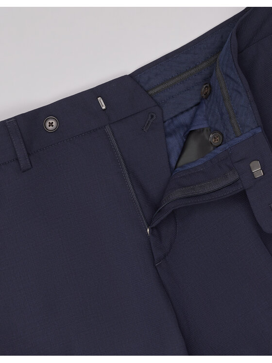 Borgio Borgio Spodnie garniturowe parma Granatowy Slim Fit