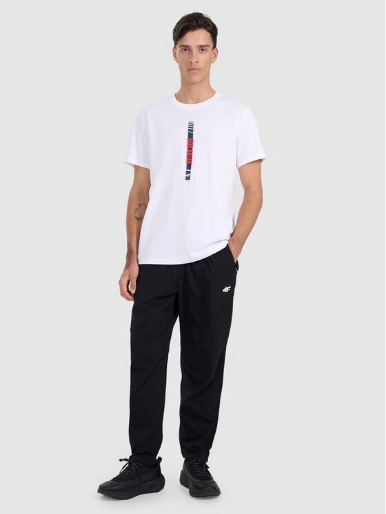 4F 4F T-shirt 4FRAW25TTSHM3225-10S Bianco Regular Fit