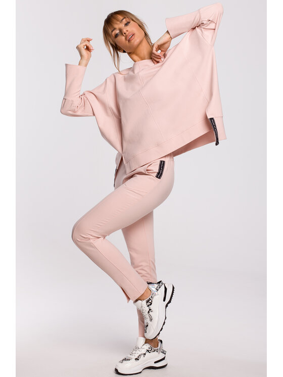 Made of Emotion Made of Emotion Pantaloni in maglia M493 Rosa Ahletic Fit