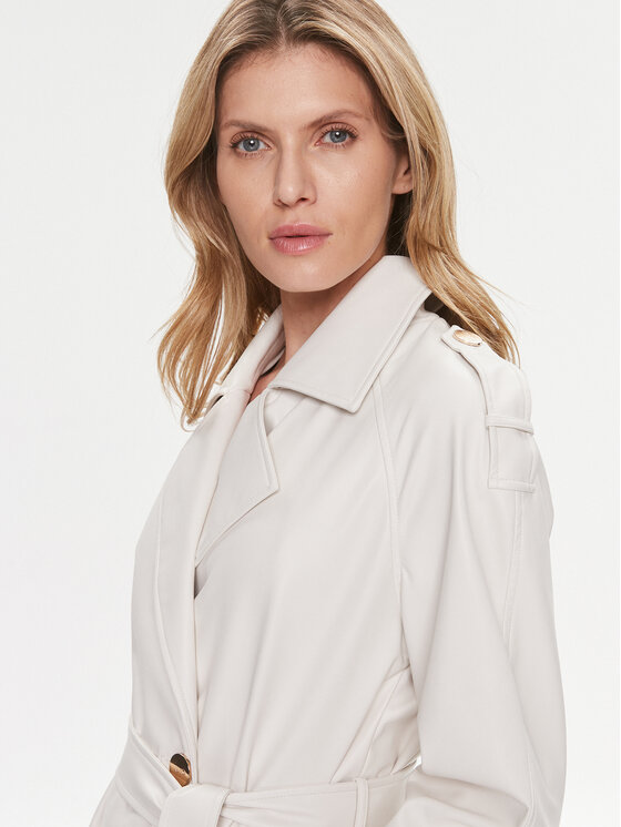 Liu Jo Liu Jo Tenchcoat CA4449 E0624 Écru Regular Fit