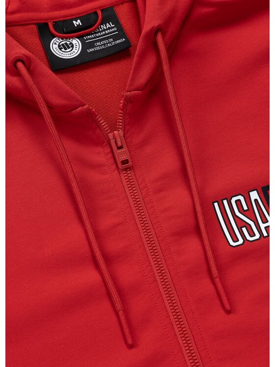 PITBULL PITBULL Bluza USA Czerwony Regular Fit