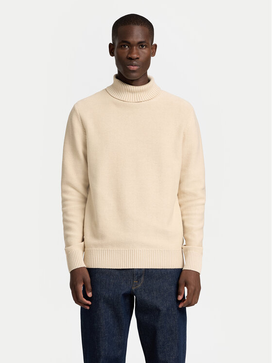 Selected Homme Selected Homme Bluză cu gât 16086644 Bej Regular Fit