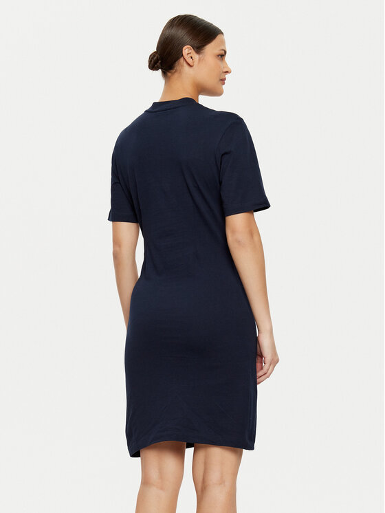 Tommy Hilfiger Tommy Hilfiger Hétköznapi ruha Short Sleeve Short Dress WW0WW43830 Sötétkék Slim Fit