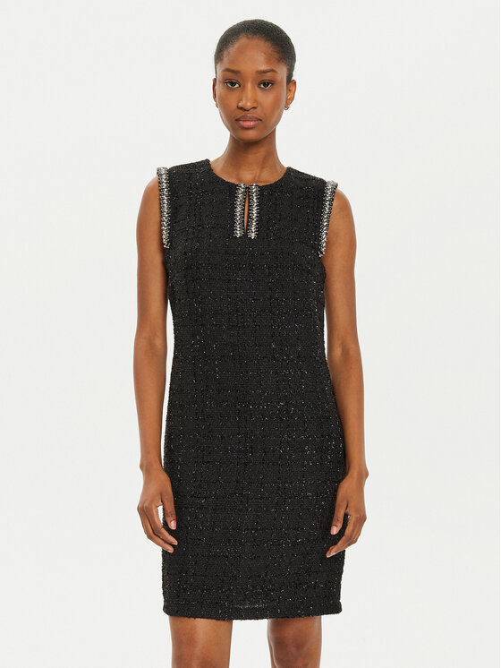Rinascimento Rinascimento Kootud kleit CFC0019574002 Must Regular Fit