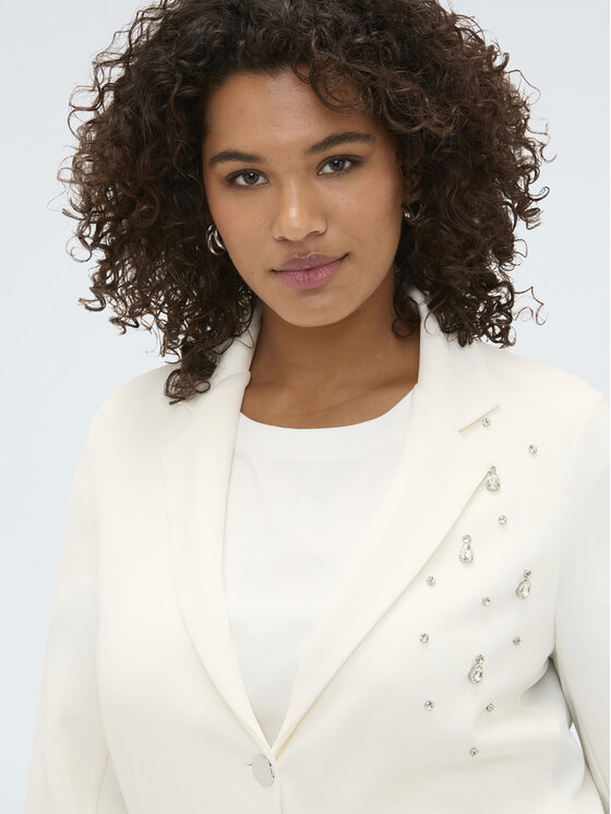 Fiorella Rubino Fiorella Rubino Giacca di transizione R805L000341N011 Bianco Regular Fit