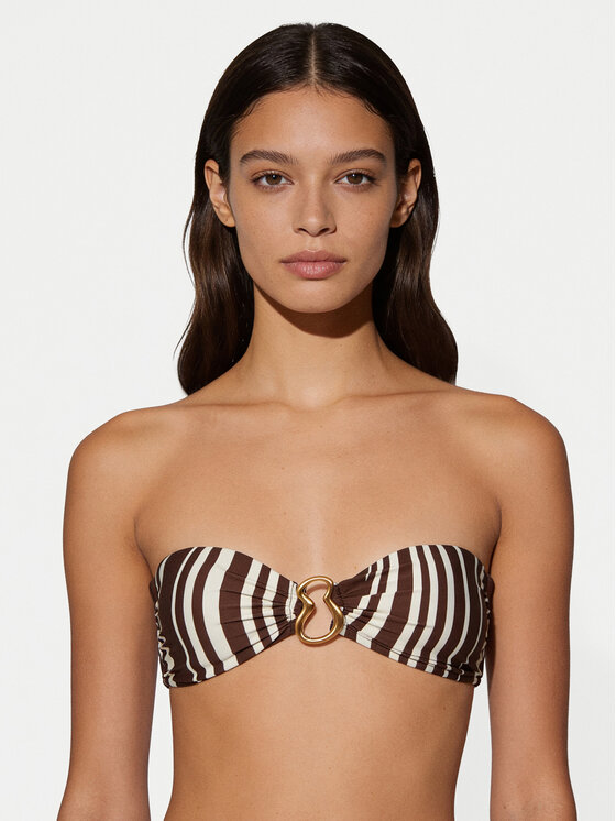 Seafolly Seafolly Горнище на бански Coastline 31283-270 Кафяв