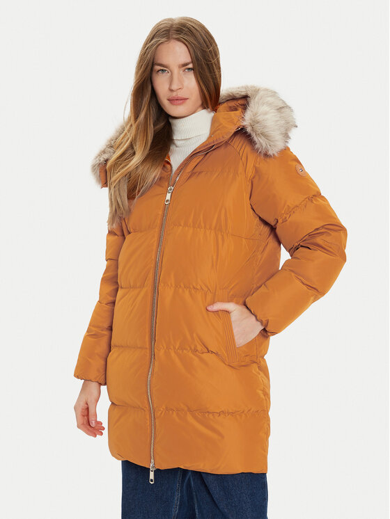 Tommy Hilfiger Tommy Hilfiger Pernata jakna WW0WW42743 Narančasta Regular Fit