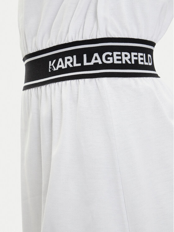 KARL LAGERFELD KARL LAGERFELD Sukienka codzienna A2W13038 Biały Regular Fit