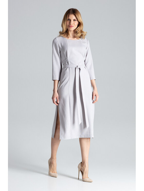 FIGL FIGL Sukienka M631 Szary Regular Fit