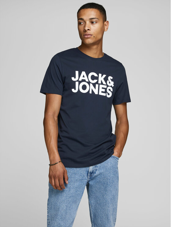 Jack&Jones Jack&Jones T-Shirt Corp 12151955 Granatowy Slim Fit