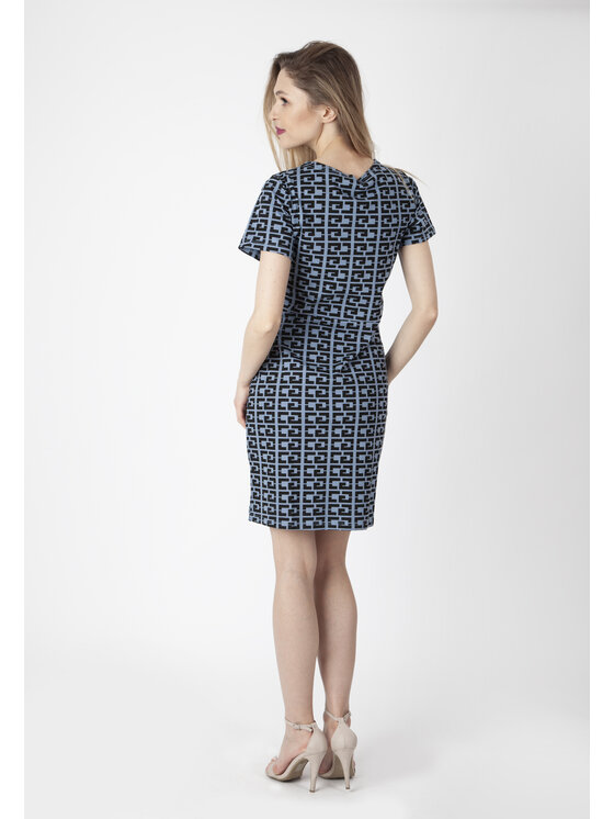 Perso Perso Sukienka codzienna RBE224809F Granatowy Regular Fit