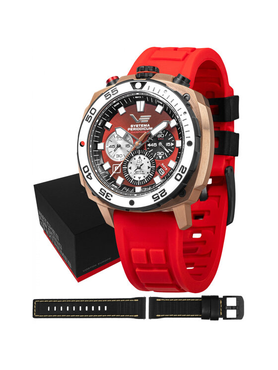 Zegarek Vostok Europe, Czerwony, VK67-650E724SR